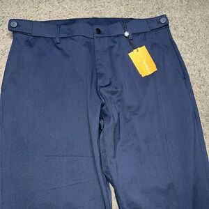 New YoungLA 626 Office Tech Pants Mens 36L Navy Slim Fit Performance Chino